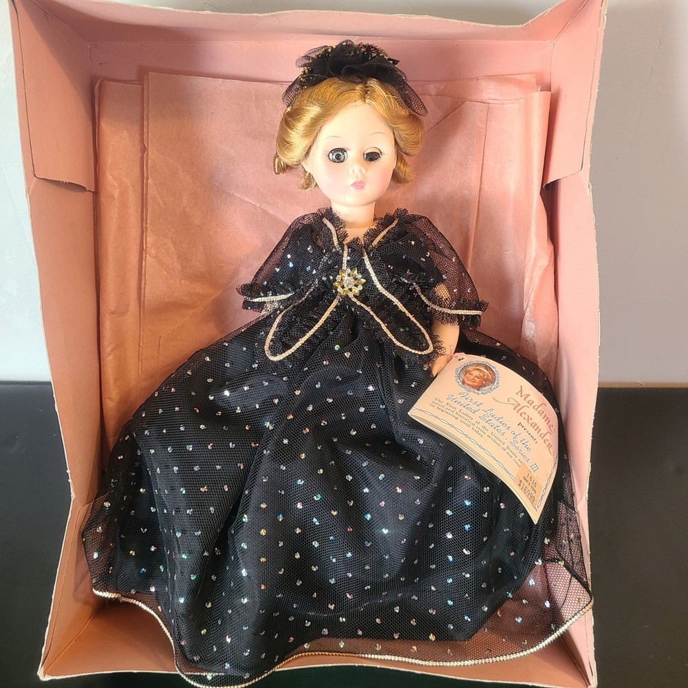 Vtg Madame Alexander Jane Pierce First Ladies Series III Doll Black Gown 1515 14